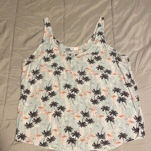Woman’s tropical flamingo tank top